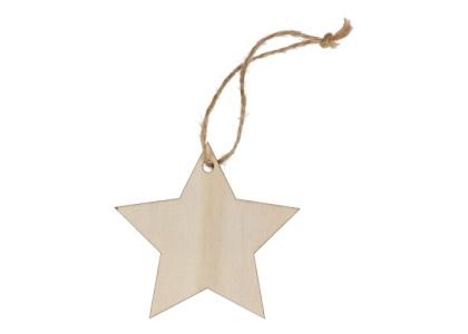 Star shaped wooden Christmas ornament