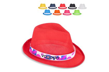 Polyester hat with band