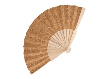 Hand fan wood & cork