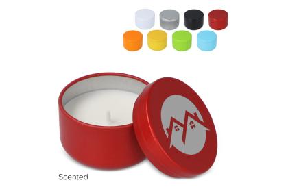 Asana unscented plant based candle in recycled tin