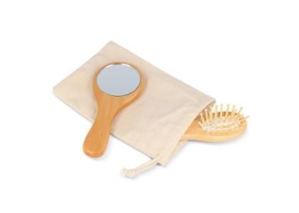 Schima superba wood Brush & Mirror set