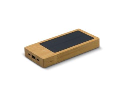 Powerbank Bamboo with Solar Panel 8000mAh