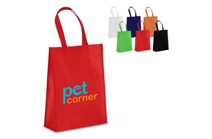 R-PET Carry bag laminated non-woven 30 x 12 x 40cm 105g/m²
