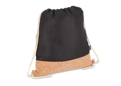 Drawstring bag R-PET & cork 35 x 40cm
