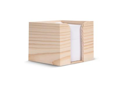 Paper pad 10x10x8.5cm in wooden cube box Paper pad 10x10x8.5cm in wooden cube box