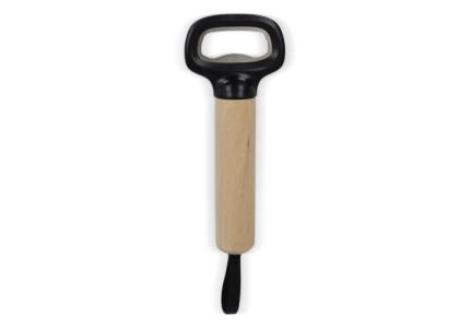 Black bottle opener wooden handle