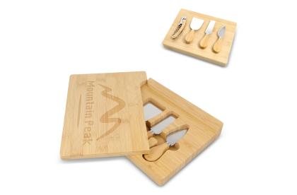 3pc Bamboo cheese serving set