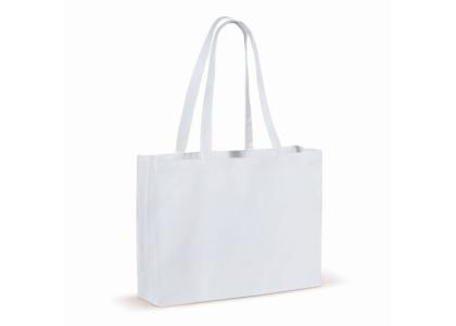 Recycled cotton bag with gusset 140g/m² 49x14x37cm