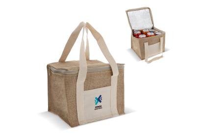 Cooler bag jute square 22x18x18cm Cooler bag jute square 22x18x18cm