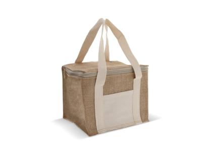 Cooler bag jute square 22x18x18cm Cooler bag jute square 22x18x18cm
