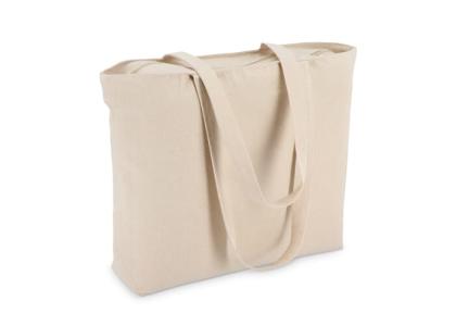 Cotton Tote bag with zip OEKO-TEX® 47 x 11 x 35cm 320g/m²