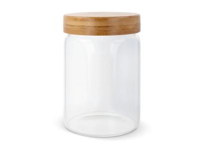 Canister glass & bamboo 900ml Canister glass & bamboo 900ml