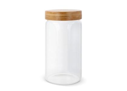Canister glass & bamboo 1200ml