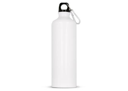 Water bottle aluminum with carabiner 750ml