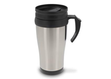 Double walled coffee mug metal 350ml
