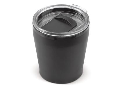 Double walled coffee mug metallic 180ml