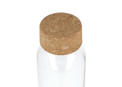 Recycled glass bottle with cork lid 500ml