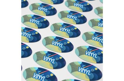 Vinyl Sticker Oval 30x15mm