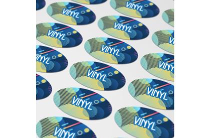 Vinyl Sticker Oval 40x20mm