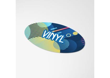 Vinyl Sticker Oval 50x25mm
