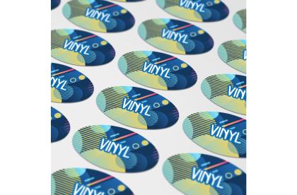Vinyl Sticker Oval 50x25mm