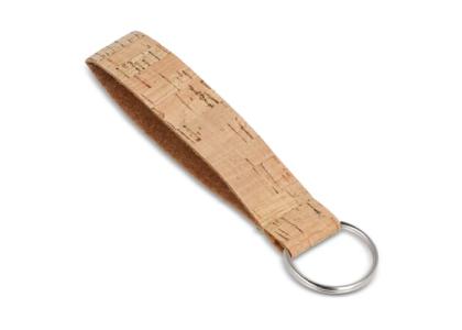Cork wrist strap with keyring
