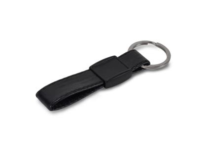 Keyring Metal, real leather