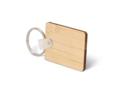 Keyring Bamboo rectangular