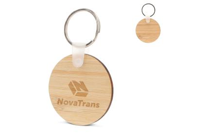 Keyring Bamboo round