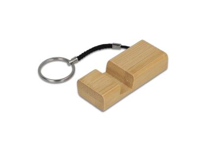Bamboo phone holder keychain