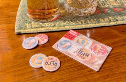 Recycled WalletMate Drink Tokens