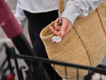 Recycled Multi Euro Trolley Coin Keyring