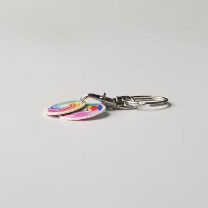 Recycled Multi Euro Trolley Coin Keyring