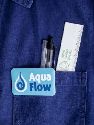 Recycled DBASE Badge 70 x 43mm Rectangular