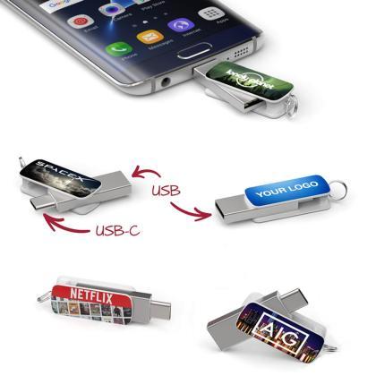 Dual USB and USB-C Flash Drive