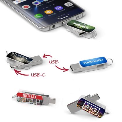 Dual USB and USB-C Flash Drive