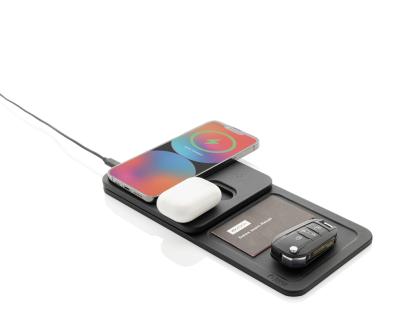 Swiss Peak 3 in 1 RCS recycled PU wireless charger desk tray