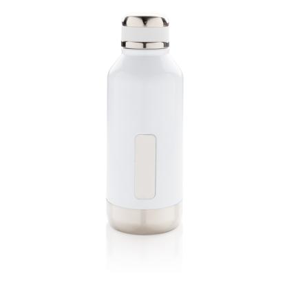Leak proof vacuum bottle with logo plate