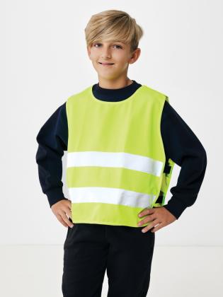 GRS recycled PET high-visibility safety vest 7-12 years