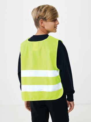 GRS recycled PET high-visibility safety vest 7-12 years