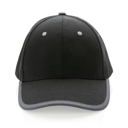 Impact AWARE&trade; Brushed rcotton 6 panel contrast cap 280gr
