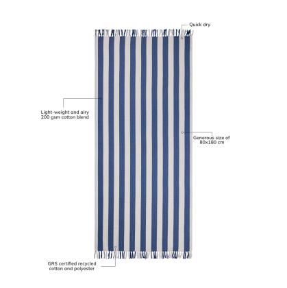 VINGA Ornos GRS recycled cotton hammam towel