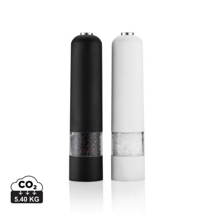 Electric pepper and salt mill set Electric pepper and salt mill set