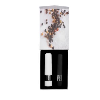 Electric pepper and salt mill set Electric pepper and salt mill set