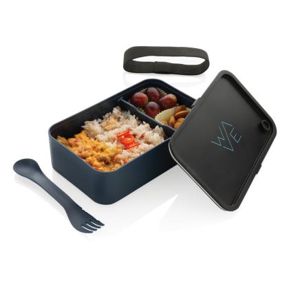 GRS recycled PP lunch box with spork