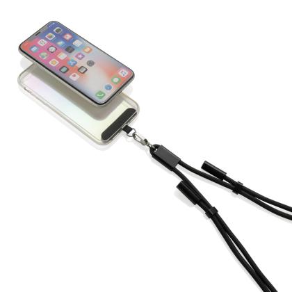 LoopAmp RCS RPET adjustable phone cord with 60W cable