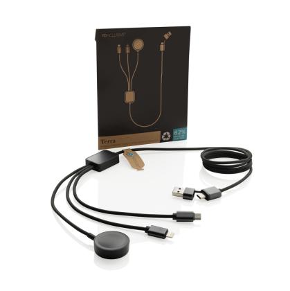 Terra RCS rPET 6-in-1 charging cable with watch charger