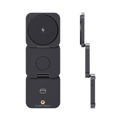 Terra RCS recycled aluminium foldable 3 in 1 15W charger