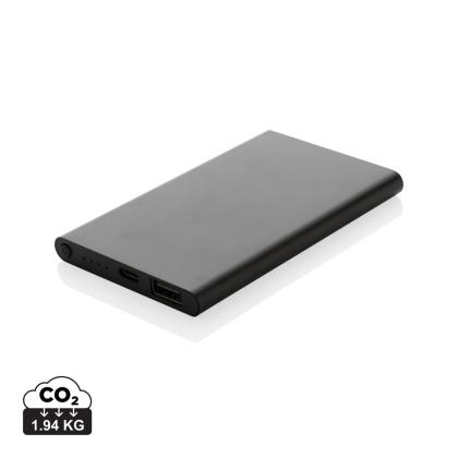 RCS recycled plastic/aluminium 4000mah powerbank with type C