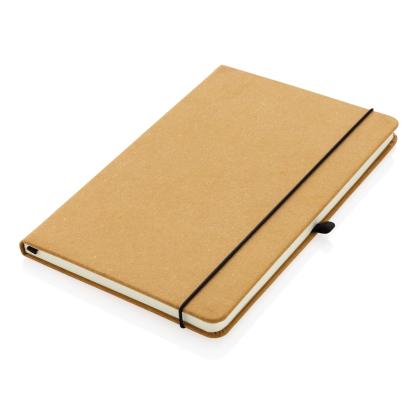 GRS Recycled leather hardcover notebook A5